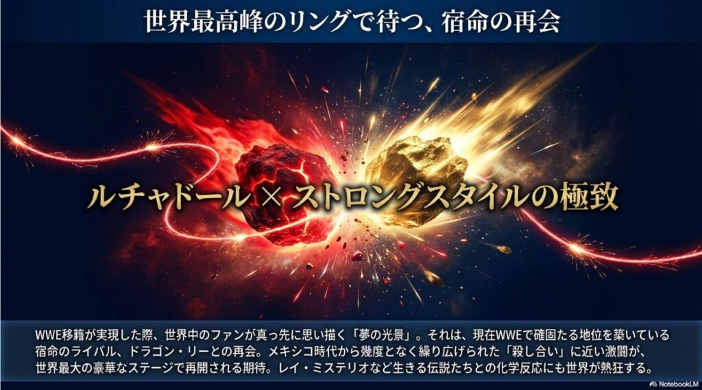 WWEでの再会が期待される高橋ヒロム選手とドラゴン・リー選手の対決イメージ