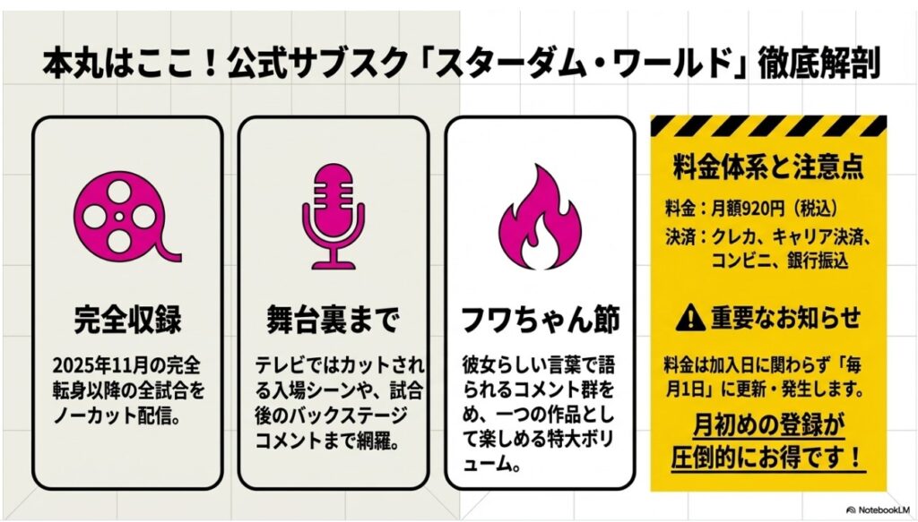 スターダム・ワールドの料金体系と登録時の注意点