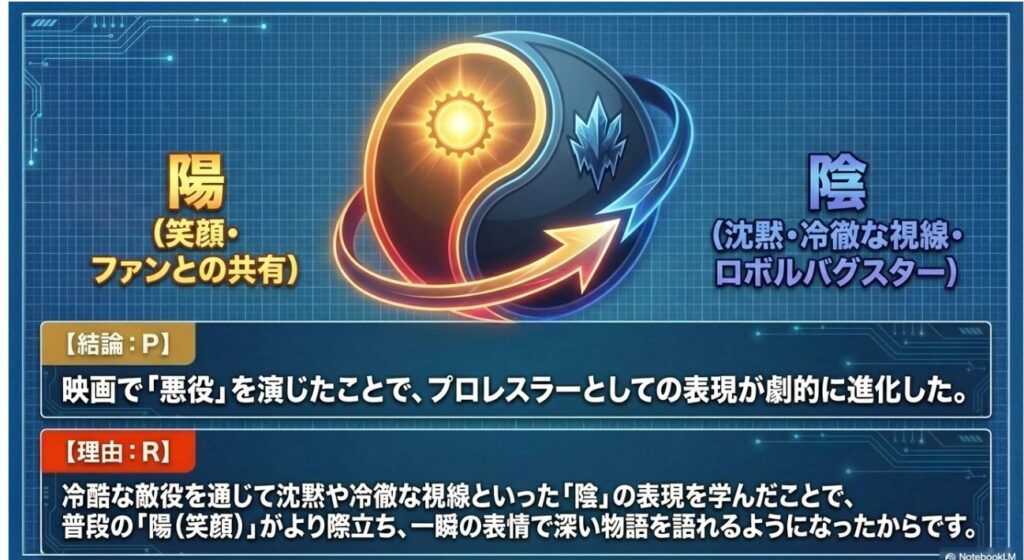 仮面ライダーの映画で悪役を演じたことにより進化した陽と陰の表現力の対比