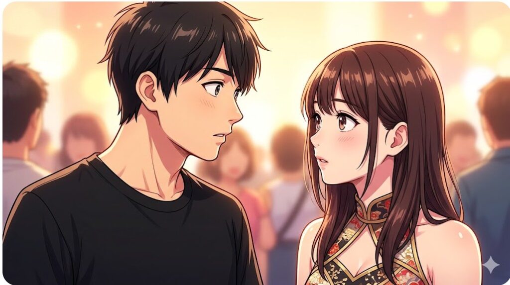 山梨大会で運命の出会いを果たした鷹木信悟選手となつぽい選手のイメージイラスト